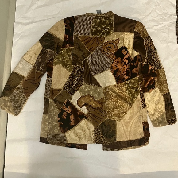 Indigo Moon Multi Print neutral patterned jacket - Picture 7 of 13